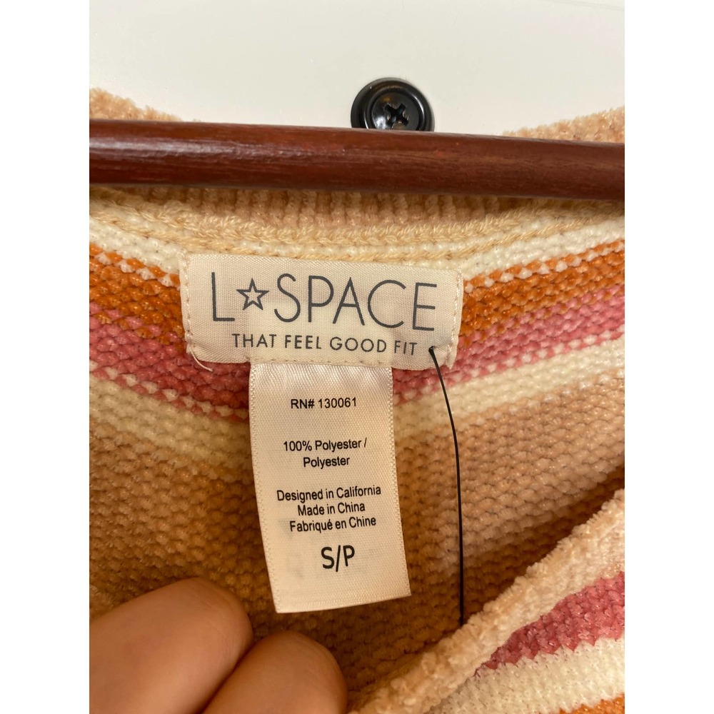 L*Space Sun Seeker Pullover Striped Sweater Small - Picture 4 of 6